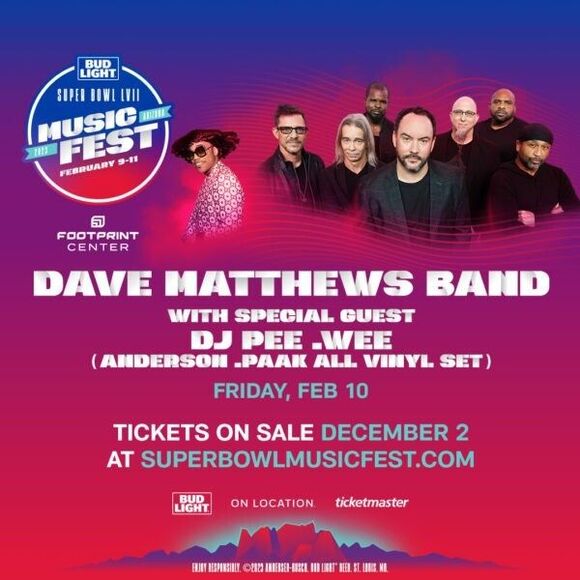 Dave Matthews Band poster Phoenix,AZ Super Bowl - Picture 3 of 3